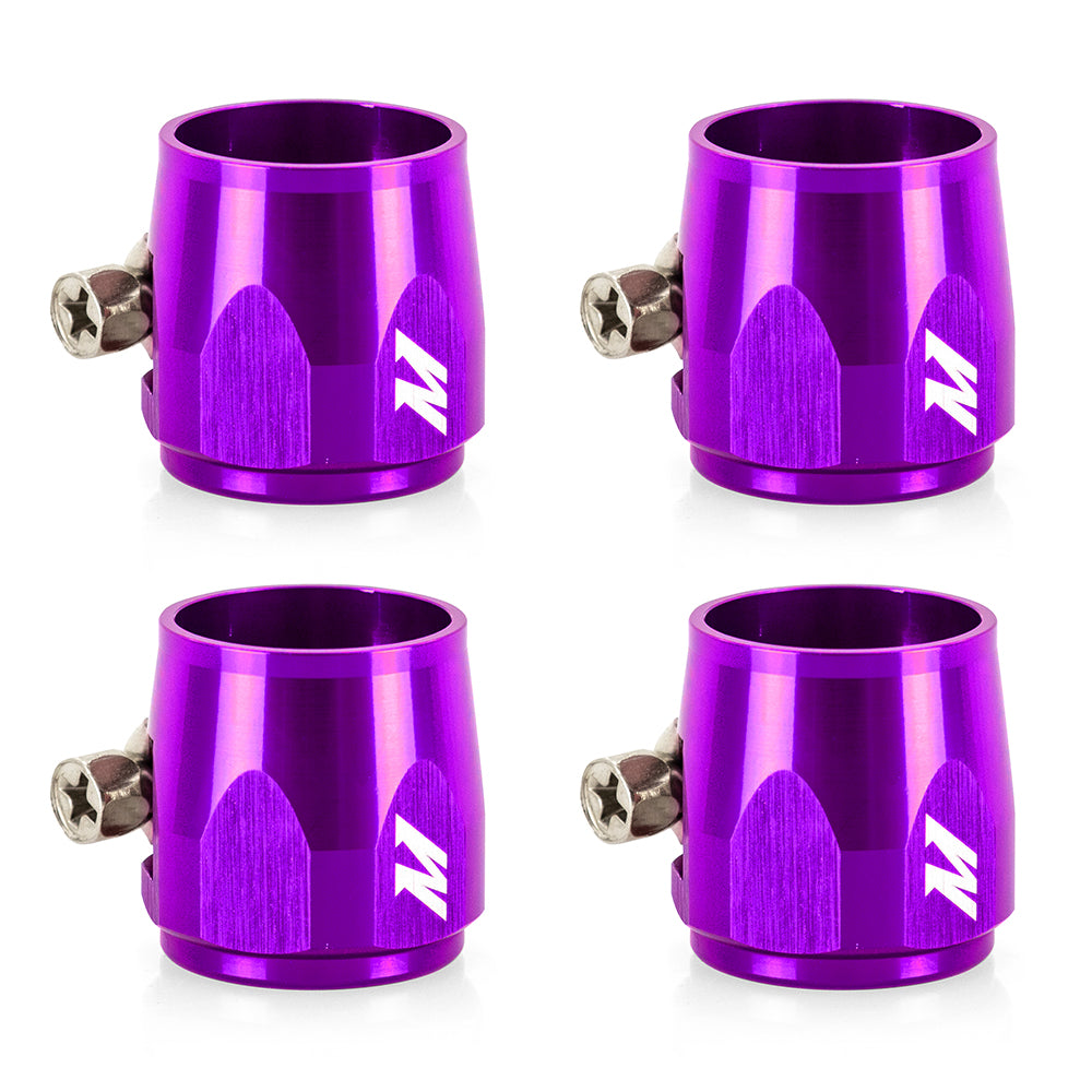 Mishimoto '-4AN Hex Hose Finisher Clamp Set, Purple MMHXF-04-4-PR