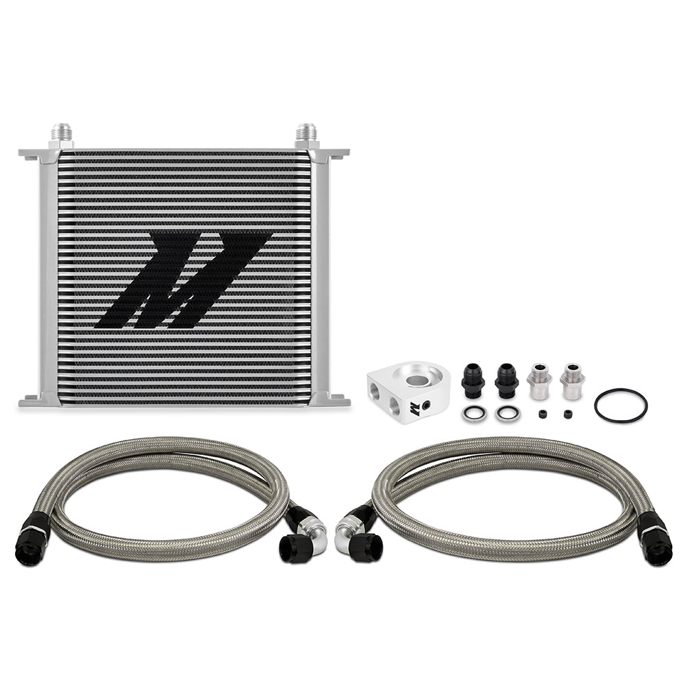 Mishimoto Universal Oil Cooler Kit, 34-Row, Silver MMOC-U34SL