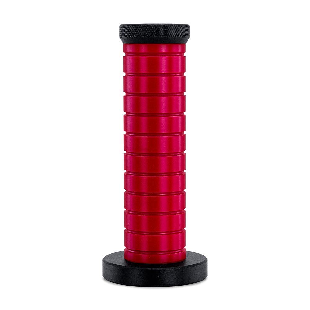 Mishimoto Grip Shift Knob, Red Grip, Black Top and Bottom MMSK-BMXBKRDH