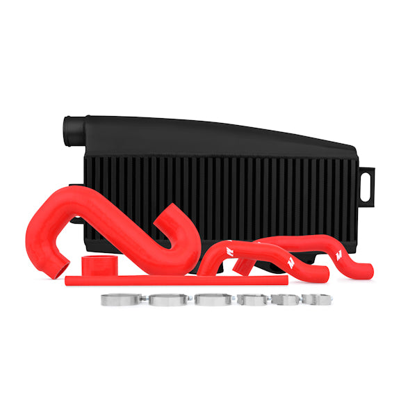 Mishimoto Subaru WRX/STI Perf. Top-Mount Intercooler Kit (black w/ red pipes), 2002-2007 MMTMIC-WRX-01BKRD