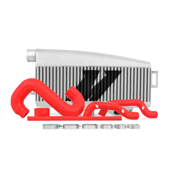 Mishimoto Subaru WRX/STI Perf. Top-Mount Intercooler Kit (silver w/ red pipe), 2002-2007 MMTMIC-WRX-01SLRD