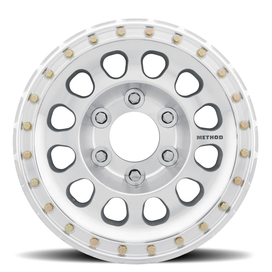 MR103 Beadlock 17x9 -12mm Offset 6x6.5 108mm Centerbore Raw Machined w/ BH-H24125