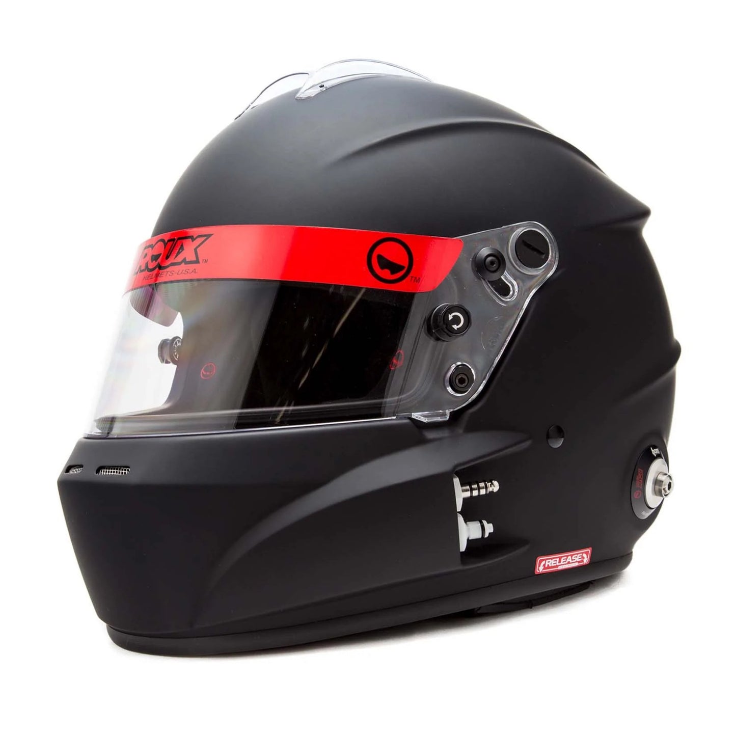 Roux R-1 SA2020 Racing Helmet Black X-Large RXHR1F-20F55-XL