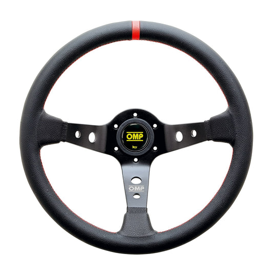 OMP Corsica Liscio Black/Red Steering Wheel OD-1956-NR