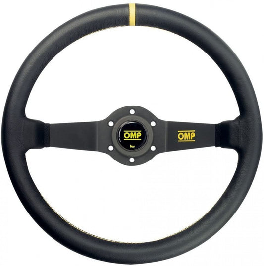 OMP Rally Liscio Black Leather Steering Wheel OD-1950