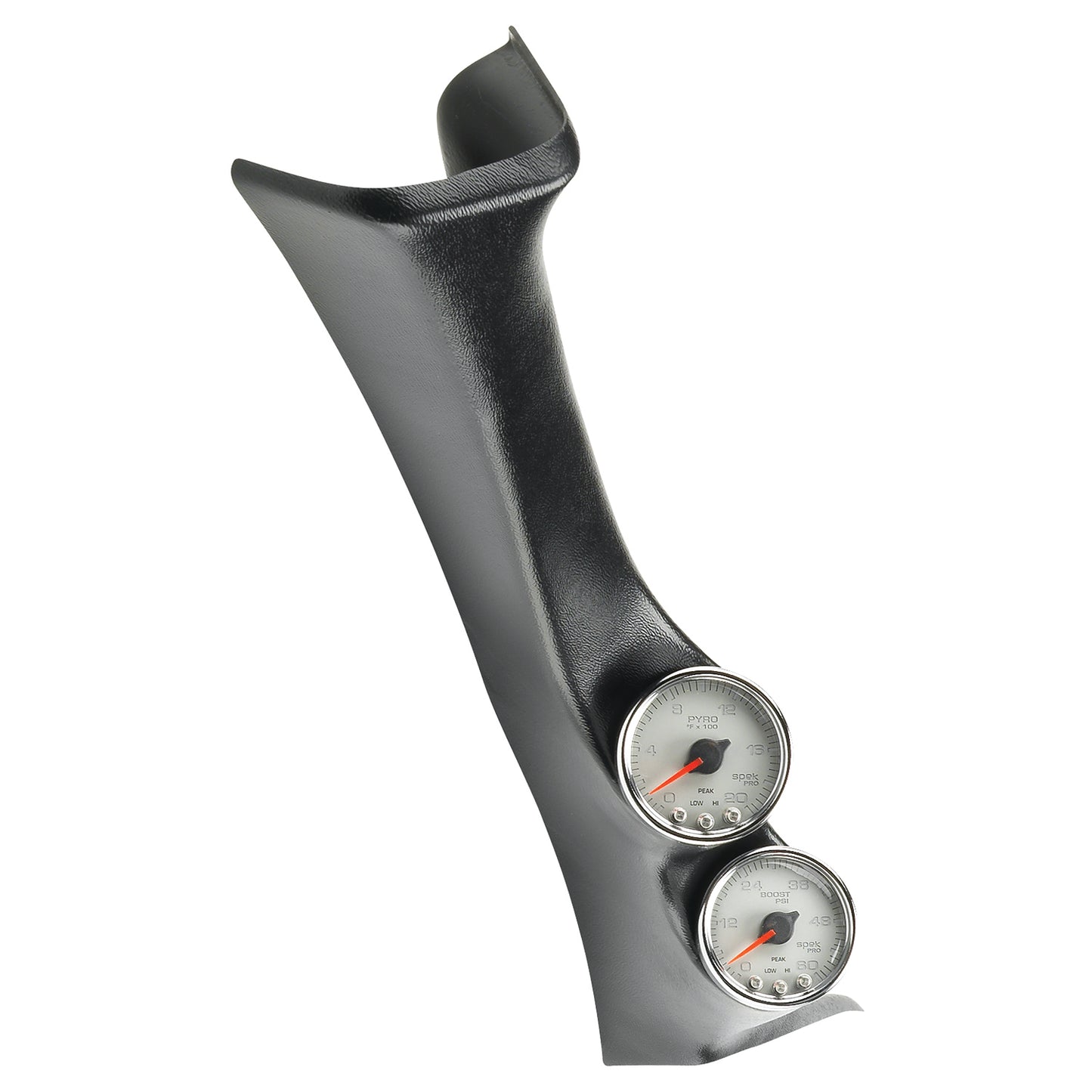 AutoMeter PILLAR KIT 0-60 PSI/0-2000 Fahrenheit 08-10 FORD SUPERDUTY SPEK-PRO SILVER DIAL CHROME BEZEL CLEAR LENS P72012
