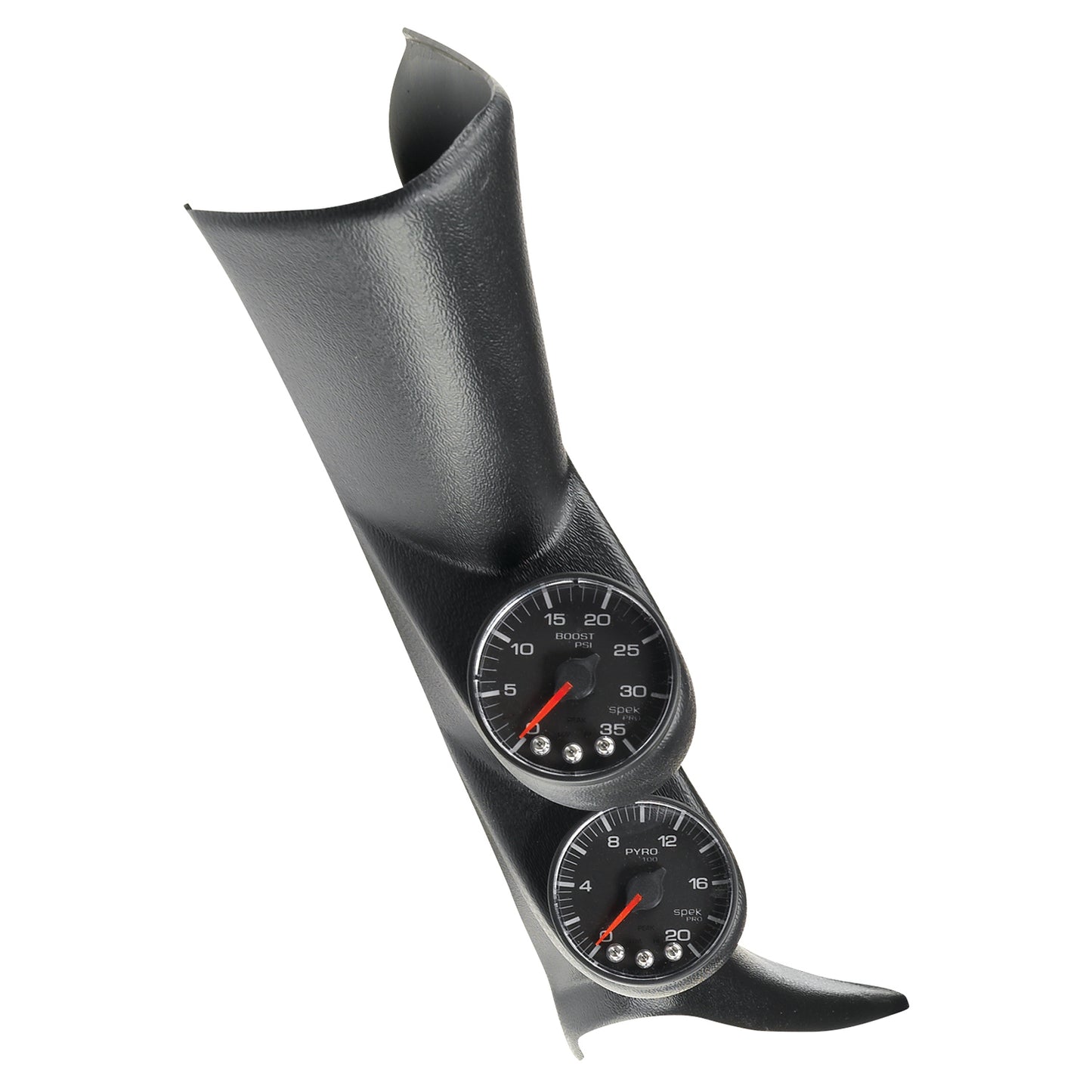 AutoMeter PILLAR KIT 0-35 PSI/2000 Fahrenheit 01-07 GM FULL-SIZE TRUCK W/O SPEAKER SPEK-PRO BLACK DIAL BLACK BEZEL FLAT ANTIGLARE LENS P72020