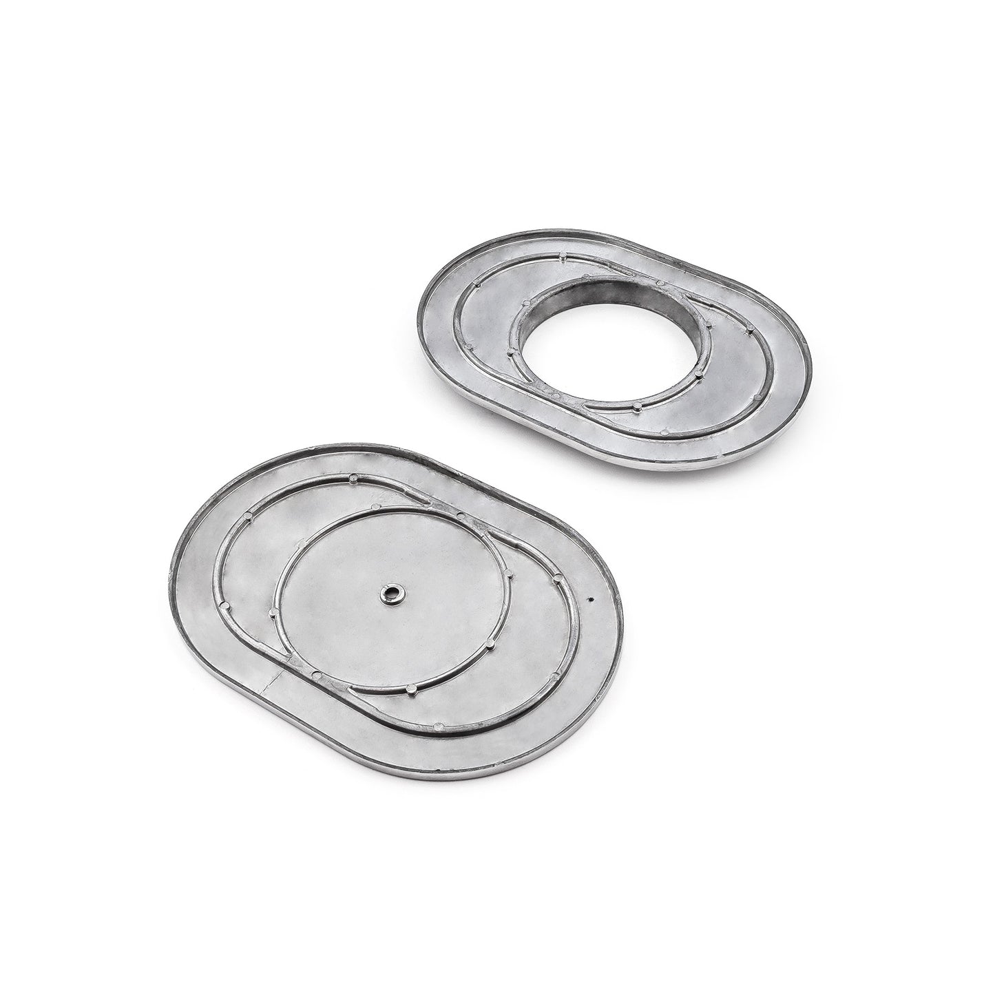 Speedmaster PCE104.1005 12" X 2" Oval Ball Milled Polished Aluminum Air Cleaner Kit