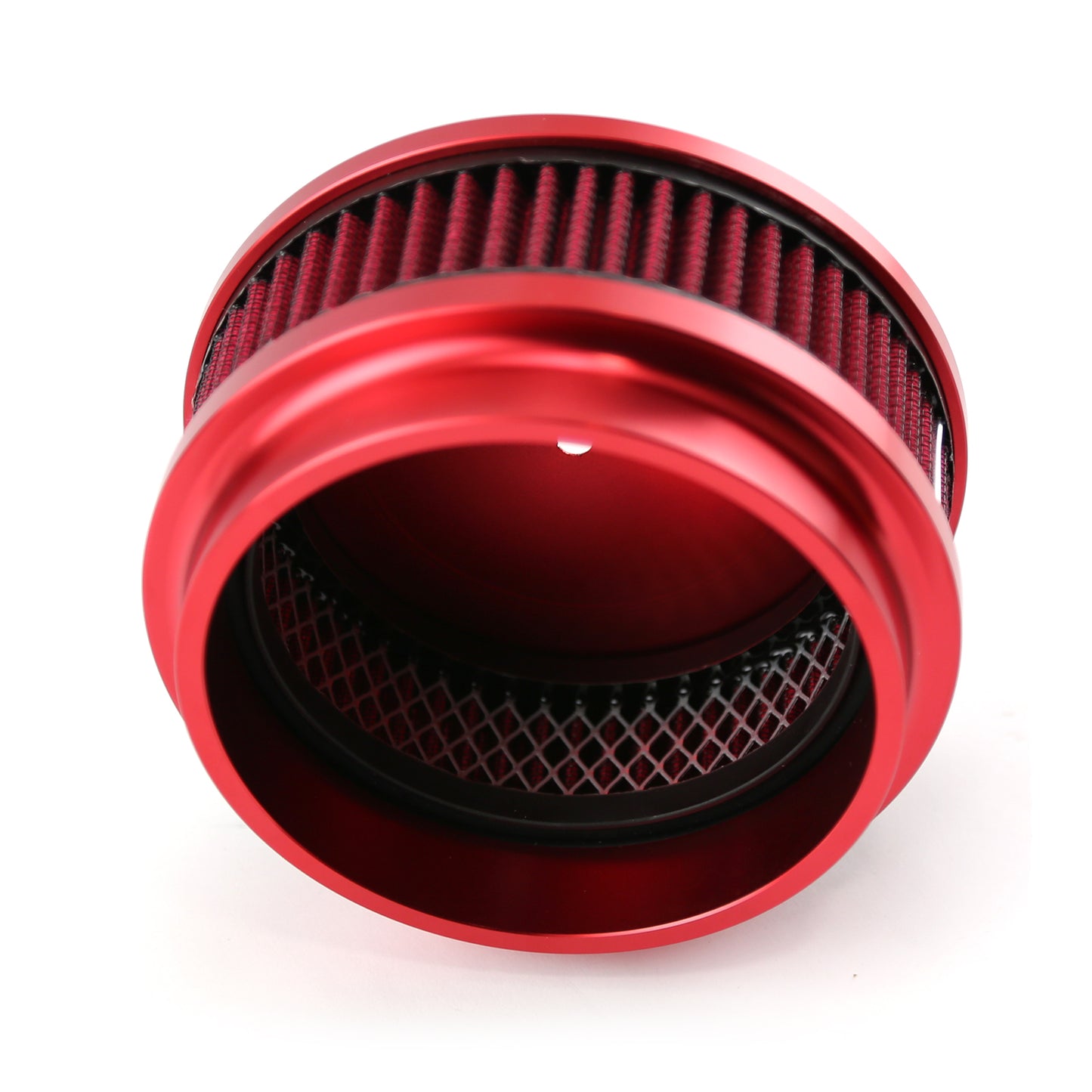 Speedmaster PCE104.1086 6" X 2" Washable Filter Billet Aluminum Air Cleaner Assembly Kit - Red