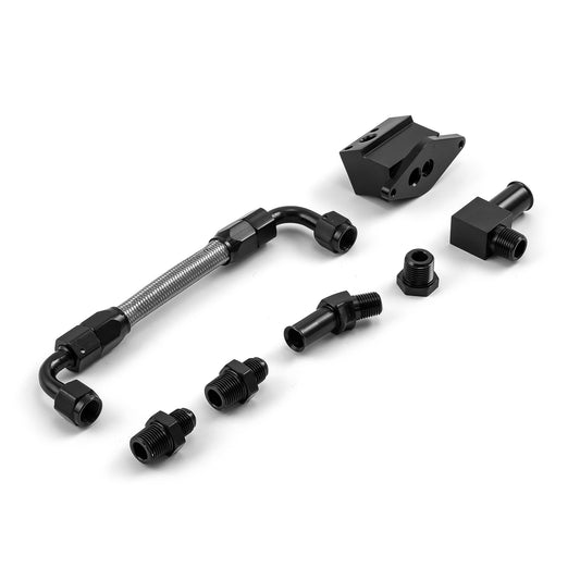 Speedmaster PCE137.1009.02 Fits Ford SB 289 302 351 Billet Aluminum Fuel Injector Rail Kit (OEM Angled EFI) Black
