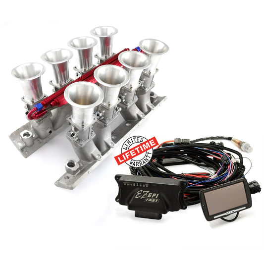 Speedmaster PCE148.1076 Fits Chevy BBC 454 EFI Manifold & FAST EZ-EFI 2.0 Self-Tuning Fuel Injection System
