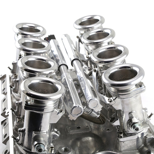 Speedmaster 1-148-010 Fits Ford FE 390 427 428 Downdraft EFI Stack Intake Manifold System Complete Polished