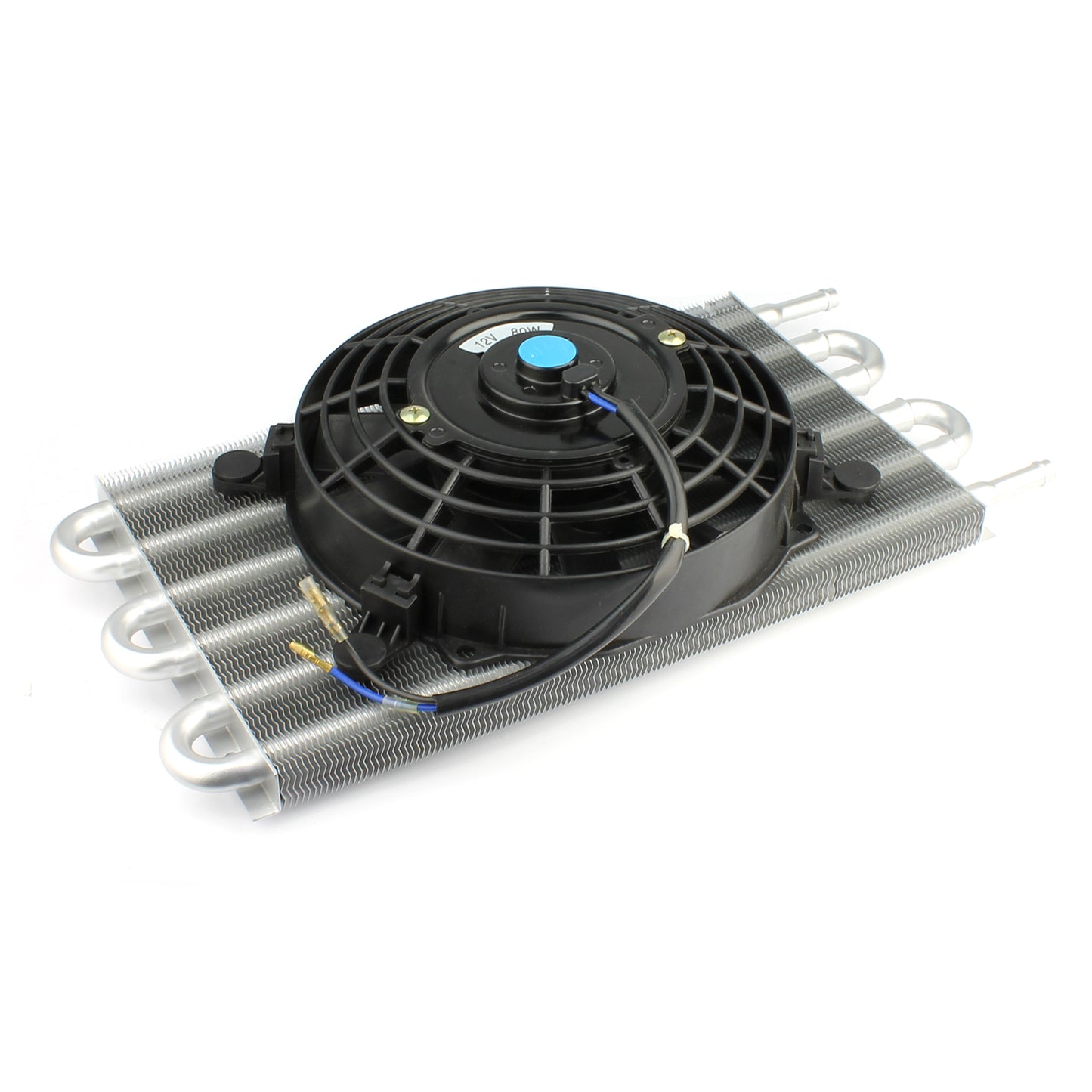 Speedmaster PCE186.1024 Flat Transmission Oil Cooler 15.5" X 7.5" & Electric Thermo Fan Kit