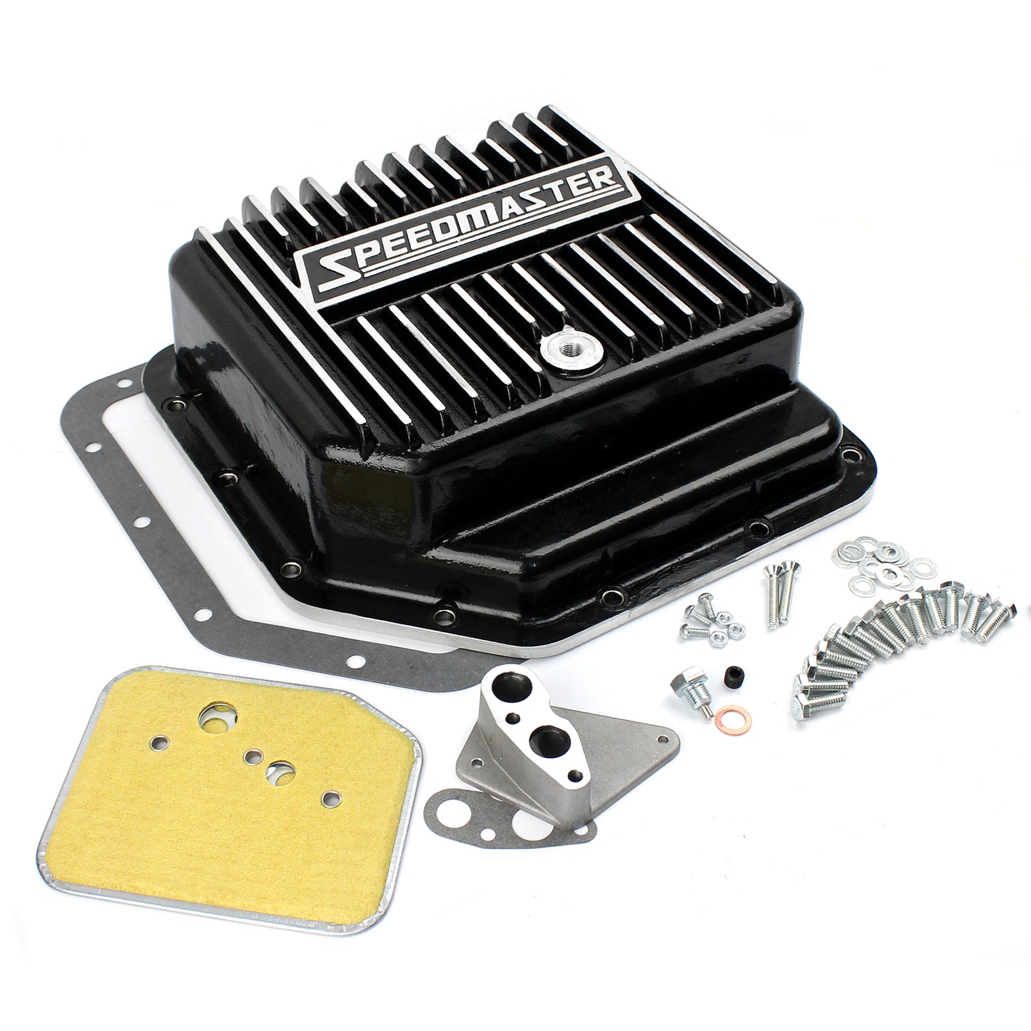 Speedmaster PCE221.1014 GM Turbo TH350 Black Extra Capacity Aluminum Transmission Oil Pan Kit