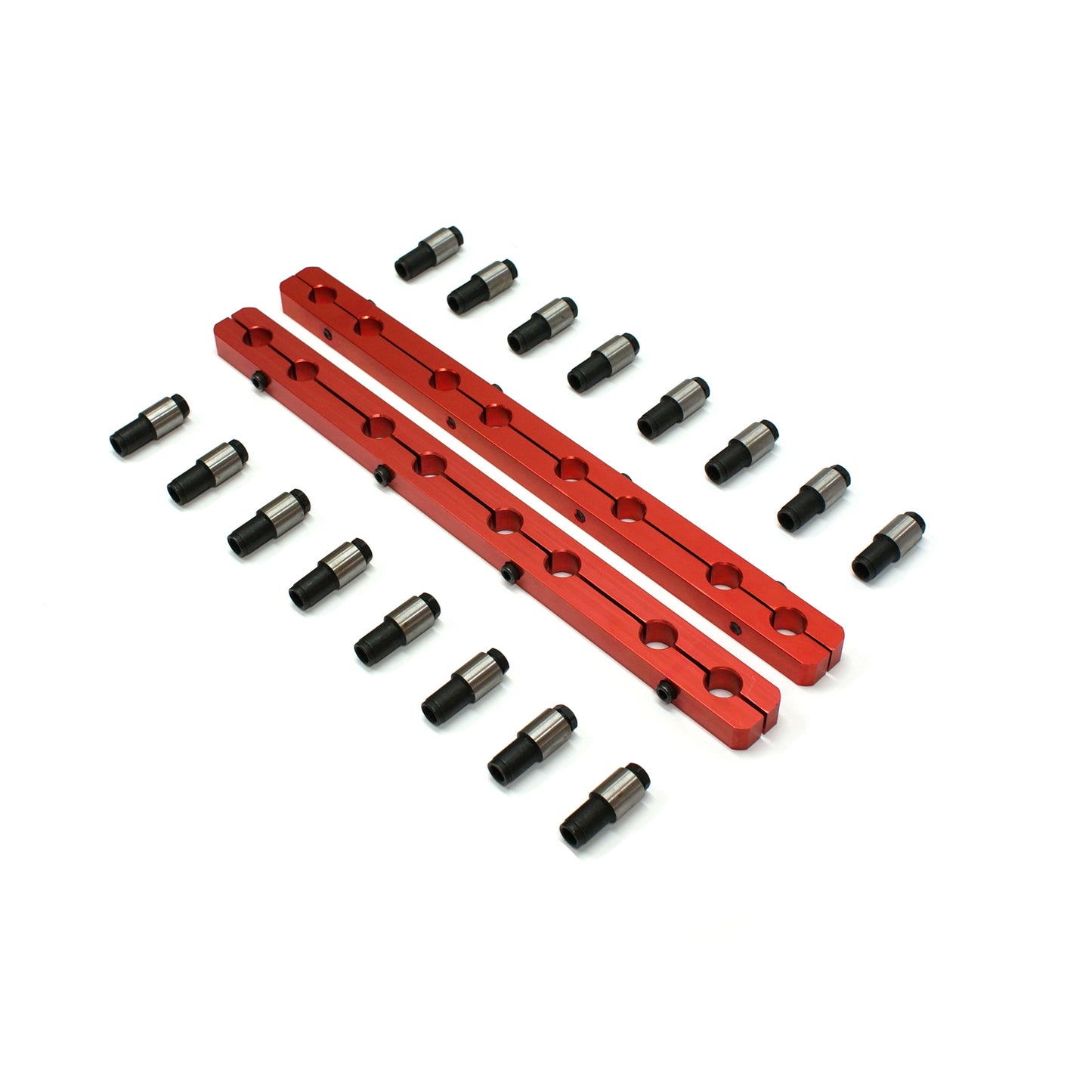 Speedmaster PCE259.1008 Fits Chevy SBC 350 Rocker Stud Girdle Kit Red With 3/8" Polylock Nuts