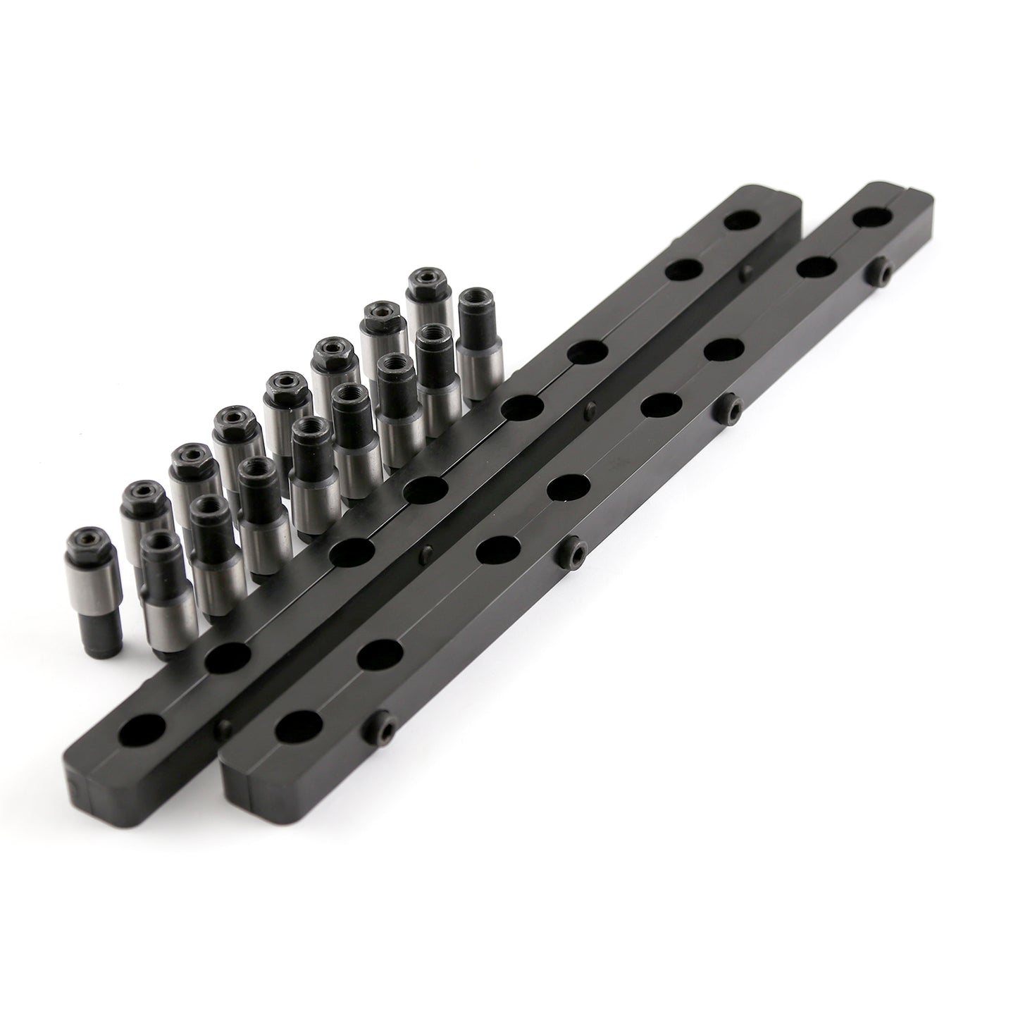 Speedmaster PCE259.1011 Fits Chevy SBC 350 Rocker Stud Girdle Kit Black With 3/8" Polylock Nuts