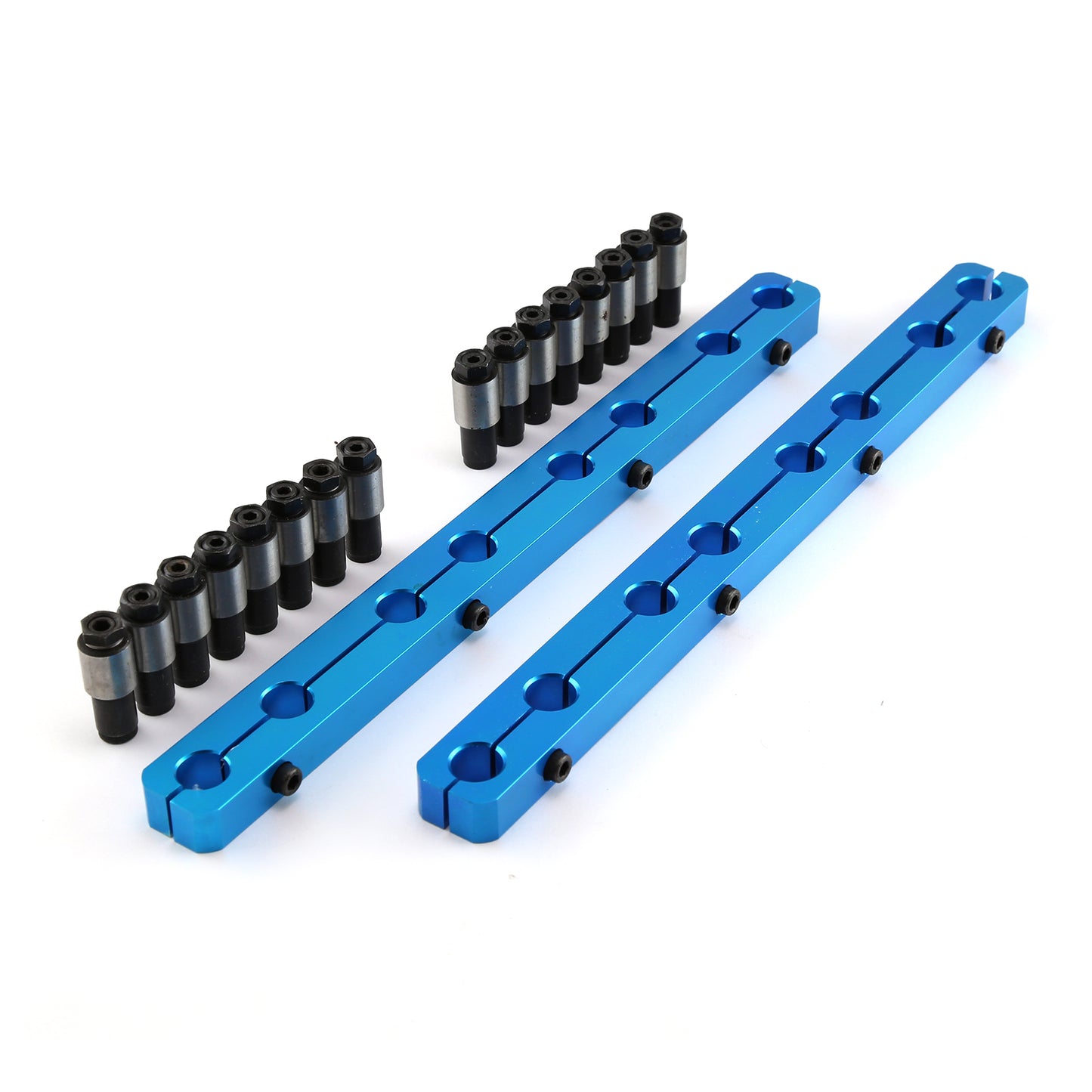 Speedmaster PCE259.1025 Fits Ford SB 289 302 351 Windsor Rocker Stud Girdle Kit Blue With 3/8" Polylock Nuts