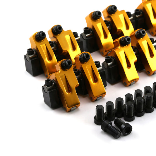 Speedmaster PCE261.1107 Fits Chevy SBC 350 15 Degree 1.6 Shaft Mount Roller Rocker Arms .450 Int .180 Exh.