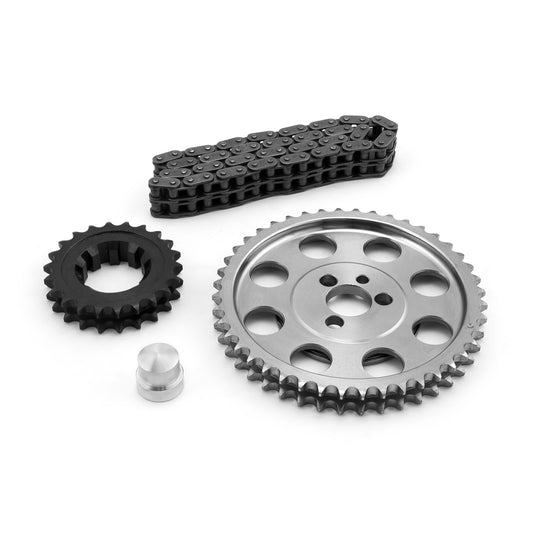 Speedmaster PCE264.1001 Fits Chevy SBC 350 Double Roller 9 Keyway Billet Steel Timing Chain Kit (Tor/Brg)