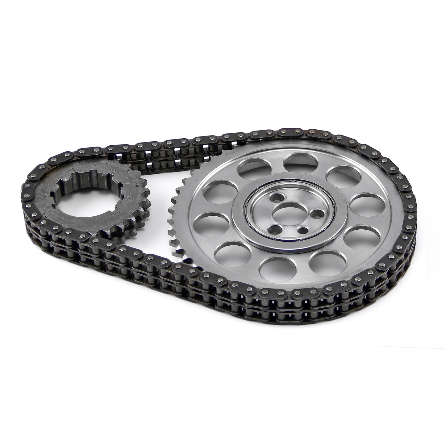 Speedmaster PCE264.1005 Fits Chevy BBC 454 Double Roller 9 Keyway Billet Steel Timing Chain Kit (Brs/Brg)