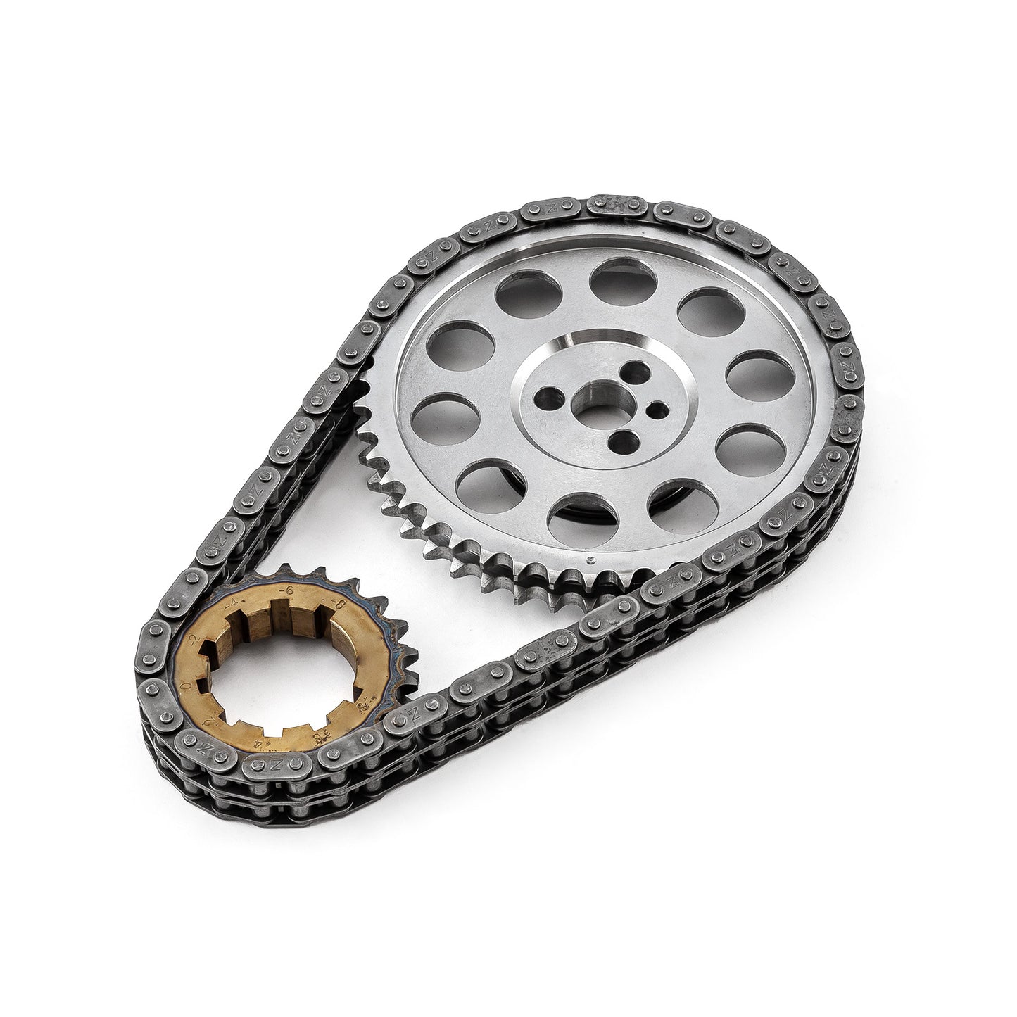 Speedmaster PCE264.1022 Fits Chevy GM LS1 LS2 LS6 Double Roller 9 Keyway Billet Steel Timing Chain Kit