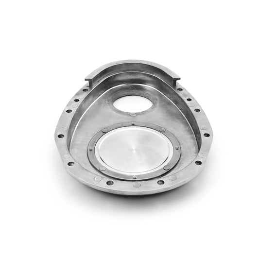 Speedmaster PCE265.1061 Fits Chevy SBC 350 2-Piece Polished Aluminum Timing Chain Cover W/ Inspection Plate