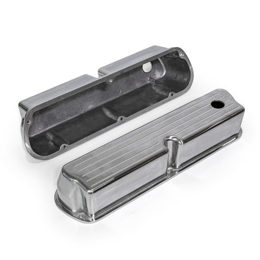 Speedmaster PCE314.1083.10 Fits Ford SB 289 302 351 Windsor Polished Alum. Ball Milled Valve Covers Tall W/Hole