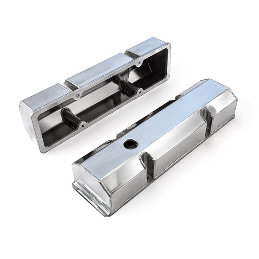 Speedmaster PCE314.1101.01 Fits Chevy SBC 350 Fabricated Valve Covers Polished Tall W/o Hole