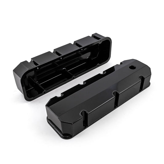 Speedmaster PCE314.1105.03 Fits Chevy BBC 454 Fabricated Valve Covers Black Tall W/ Hole