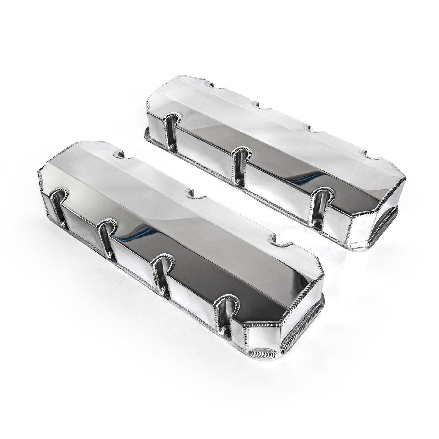 Speedmaster PCE314.1111.02 Fits Chevy BBC 454 Fabricated Valve Covers Polished Tall W/o Hole