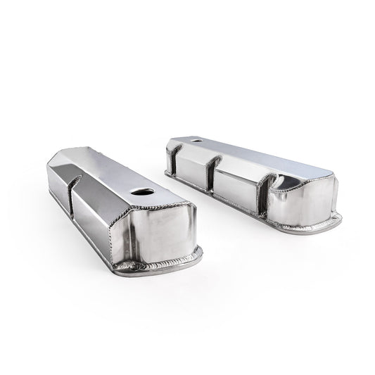 Speedmaster PCE314.1113.02 Fits Ford SB 289 302 351 Windsor Fabricated Valve Covers Polished Tall W/ Hole