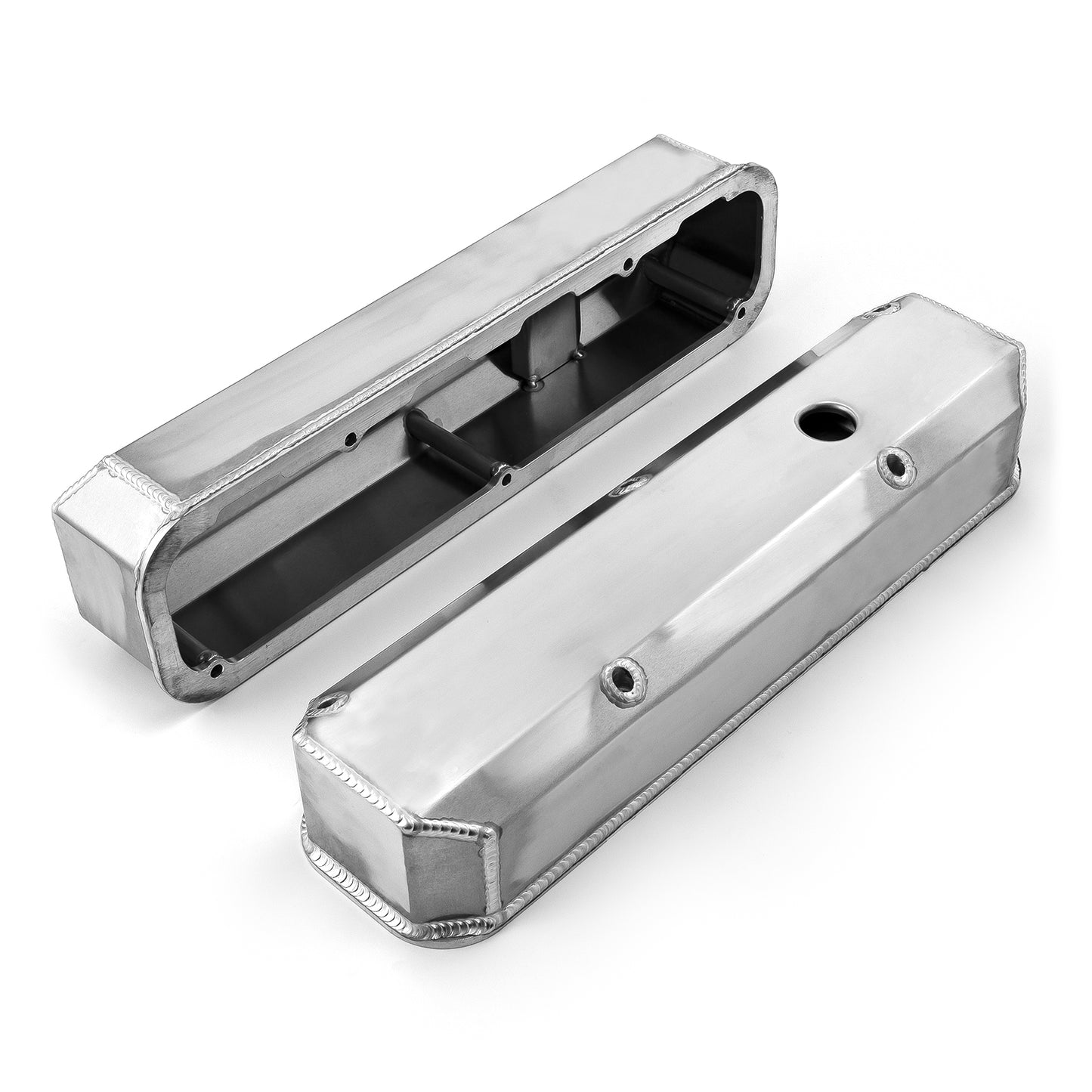 Speedmaster PCE314.1125.01 Fits Mopar Fits Chrysler SB 318 340 360 Fabricated Valve Covers Tall Satin W/ Hole