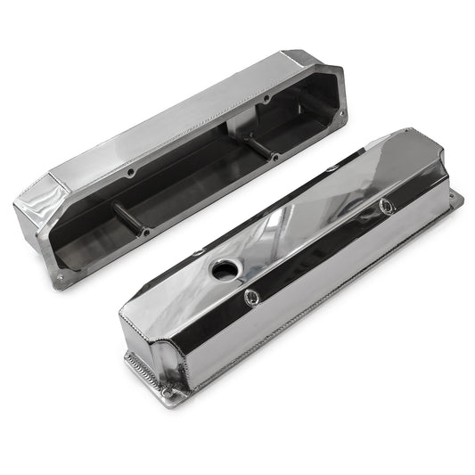 Speedmaster PCE314.1128.02 Fits Mopar Fits Chrysler BB 383 440 Polished Fabricated Valve Covers - Tall W/ Hole