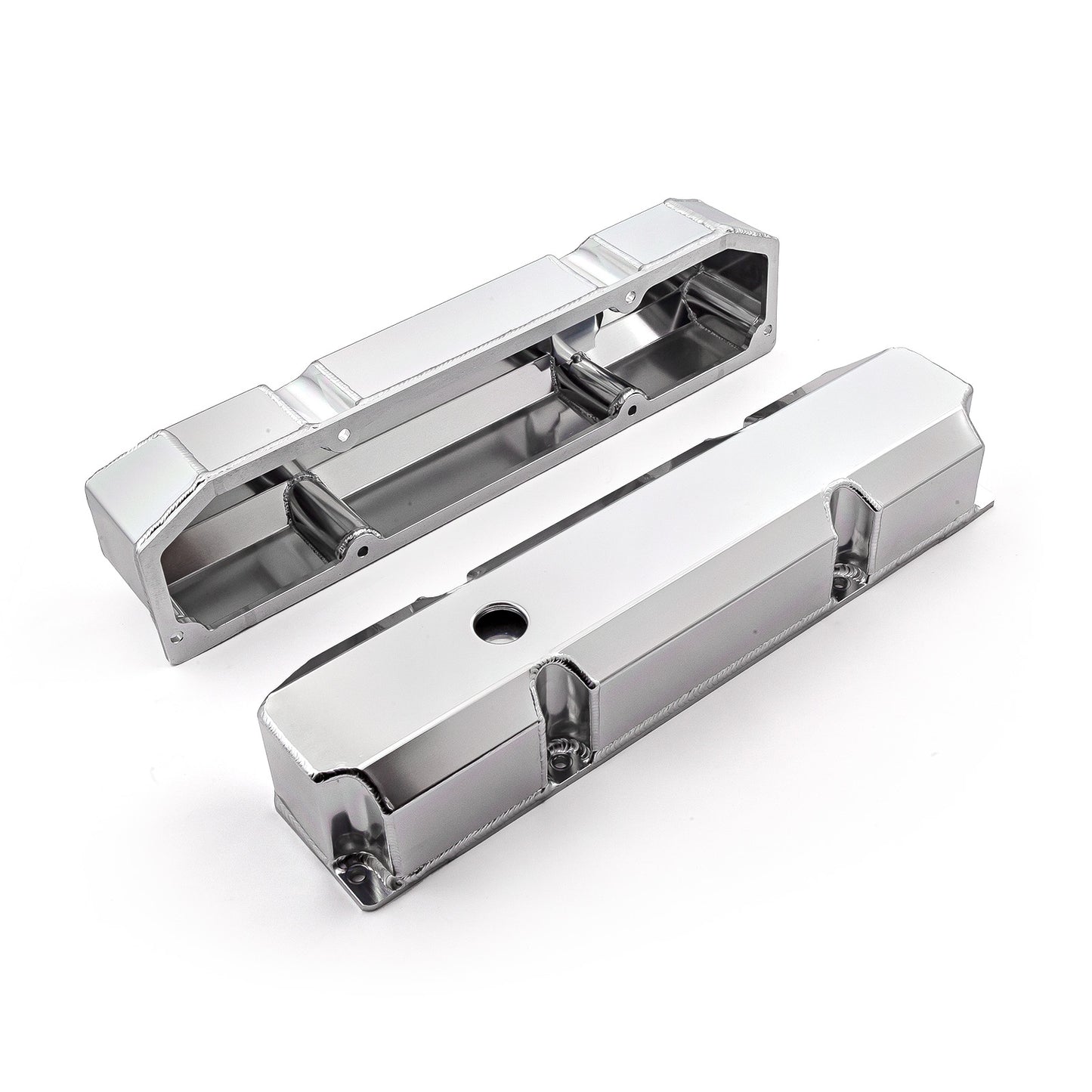 Speedmaster PCE314.1128.04 Fits Mopar Fits Chrysler BB 383 440 Anodized Fabricated Valve Covers - Tall W/ Hole