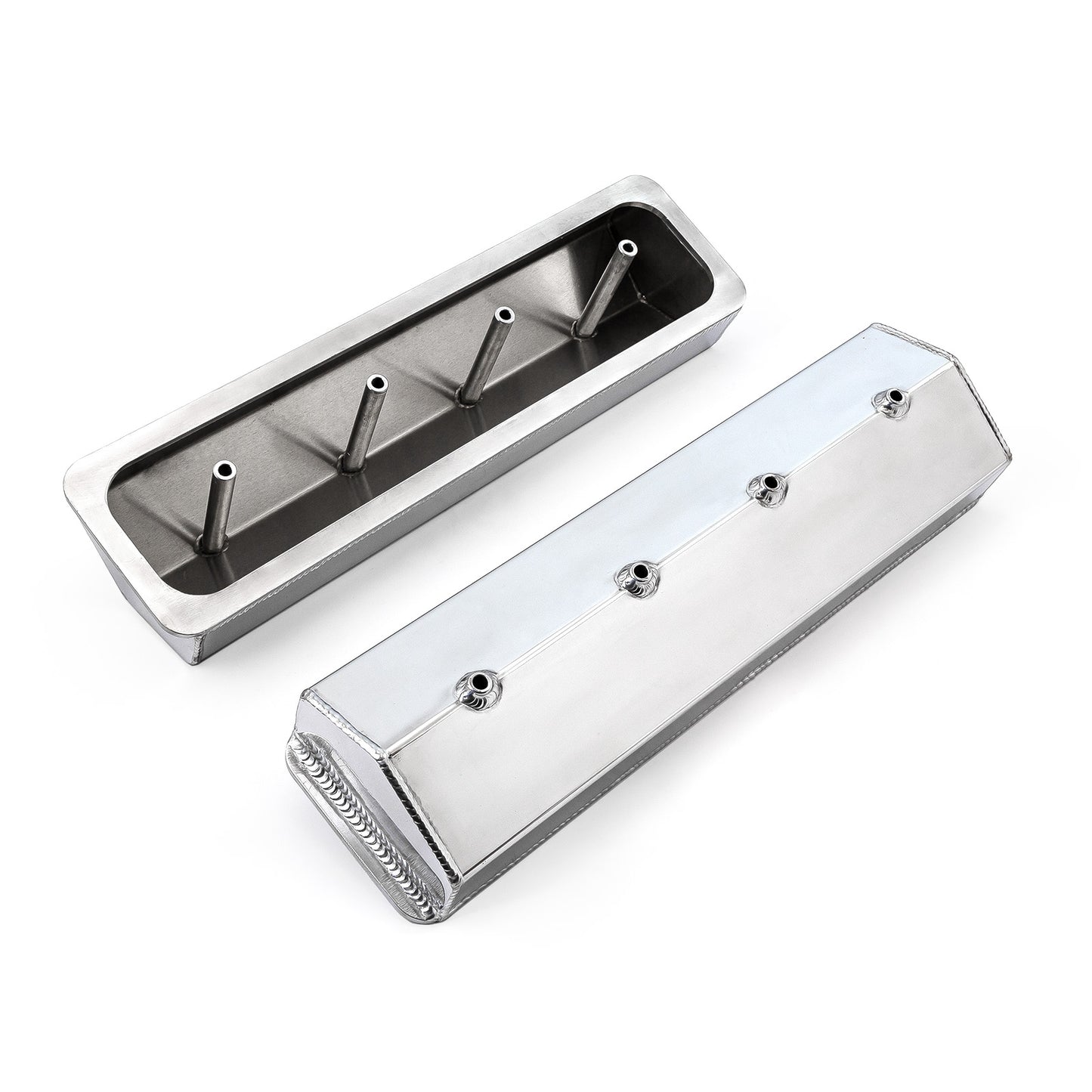 Speedmaster PCE314.1137.01 Fits Chevy SBC 350 Vortec Center Bolt Fabricated Valve Covers Polished Tall W/o Hole