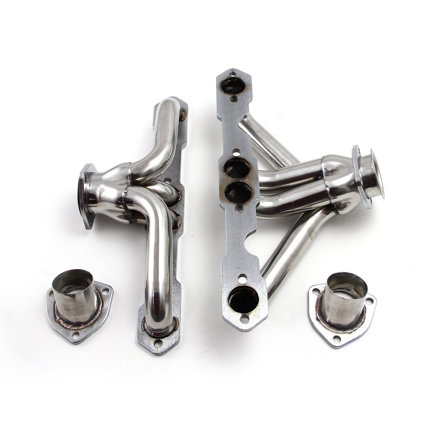 Speedmaster PCE316.1030 Fits Chevy SBC 350 1955-57 Tri-5 Shorty Stainless Steel Headers Straight Plug Heads
