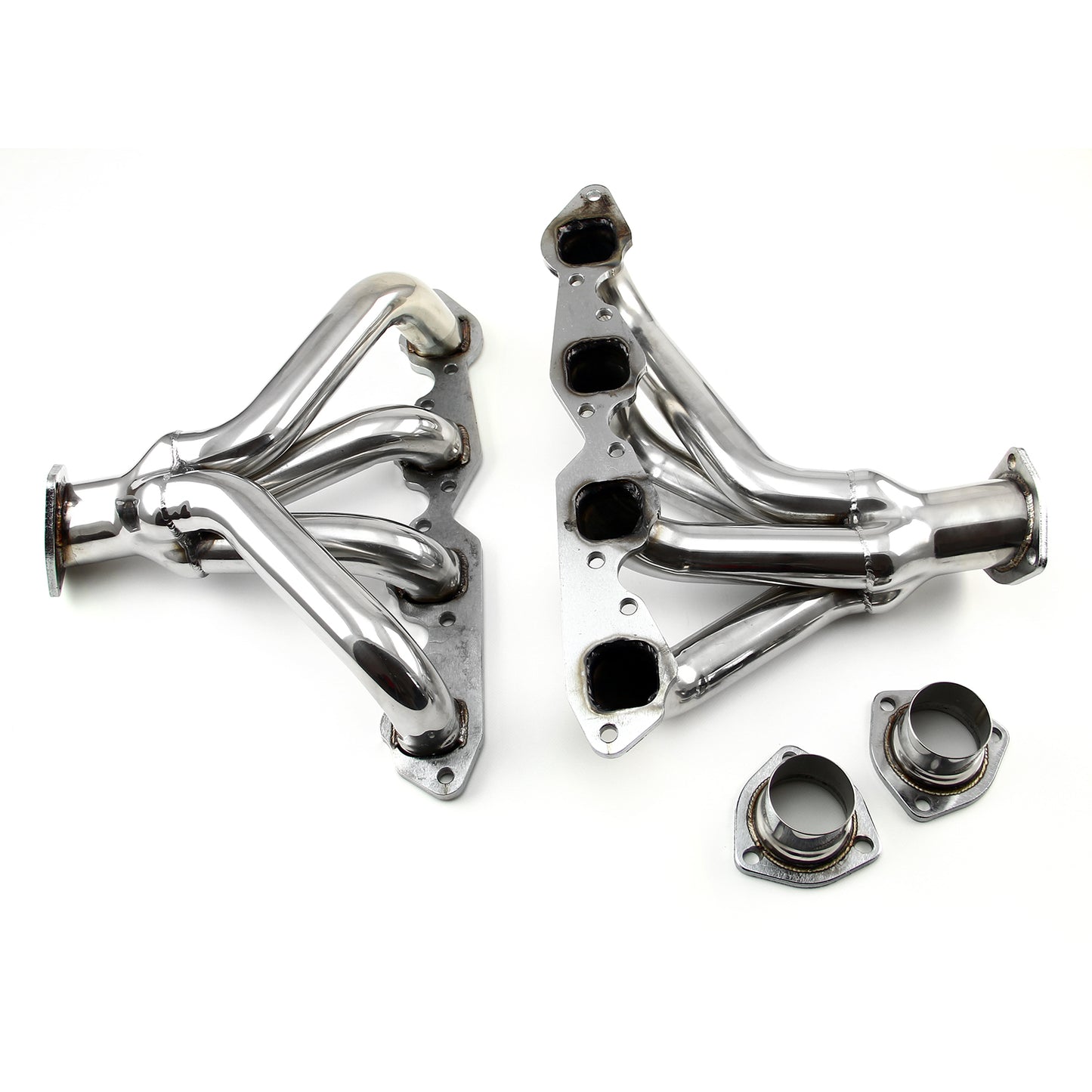 Speedmaster PCE316.1050 Fits Chevy BBC 454 Center Dump Block Hugger Stainless Steel Exhaust Headers