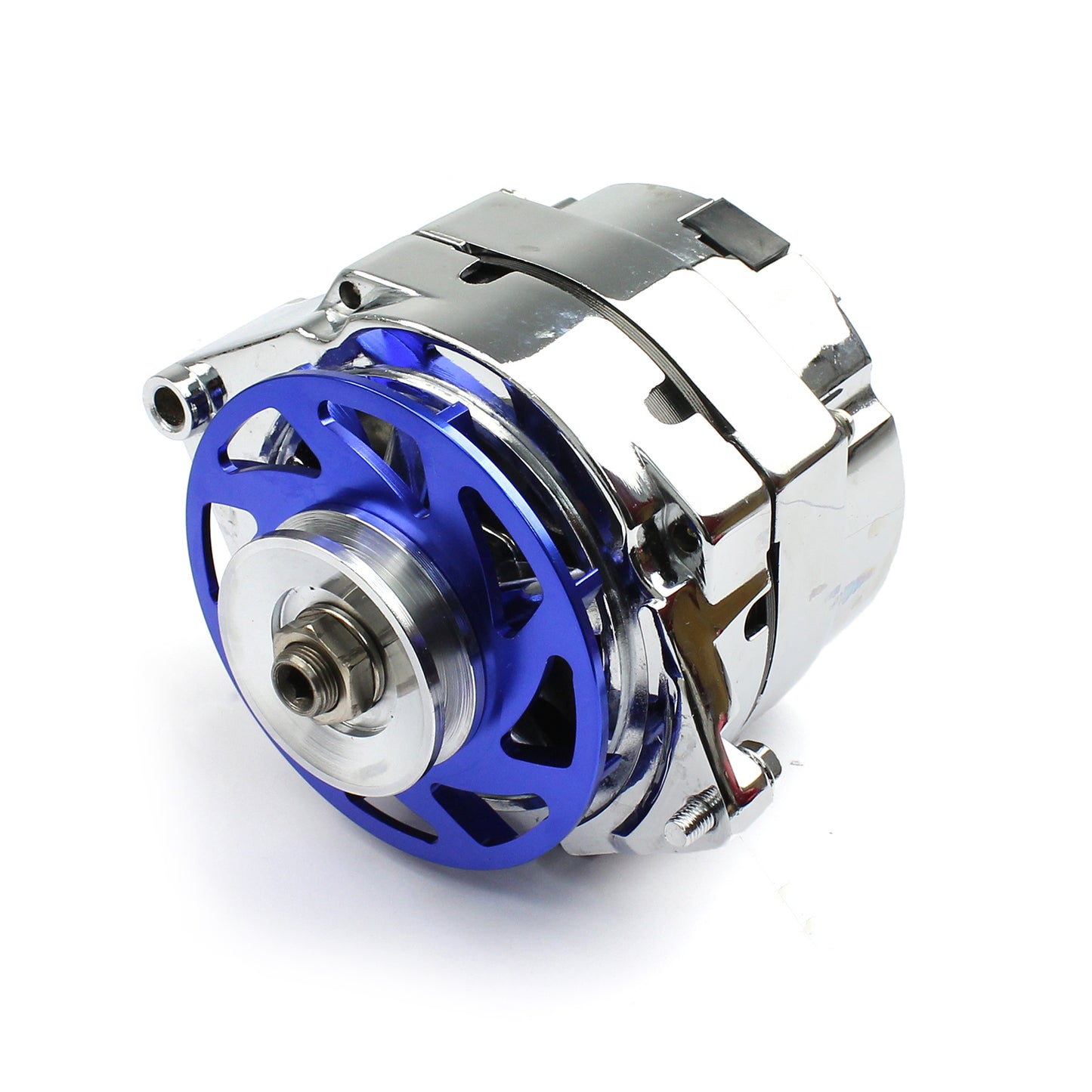 Speedmaster PCE360.1020 GM 100 Amp 1 Wire Internal Regulator High Output Alternator W/ Billet Fan Blue