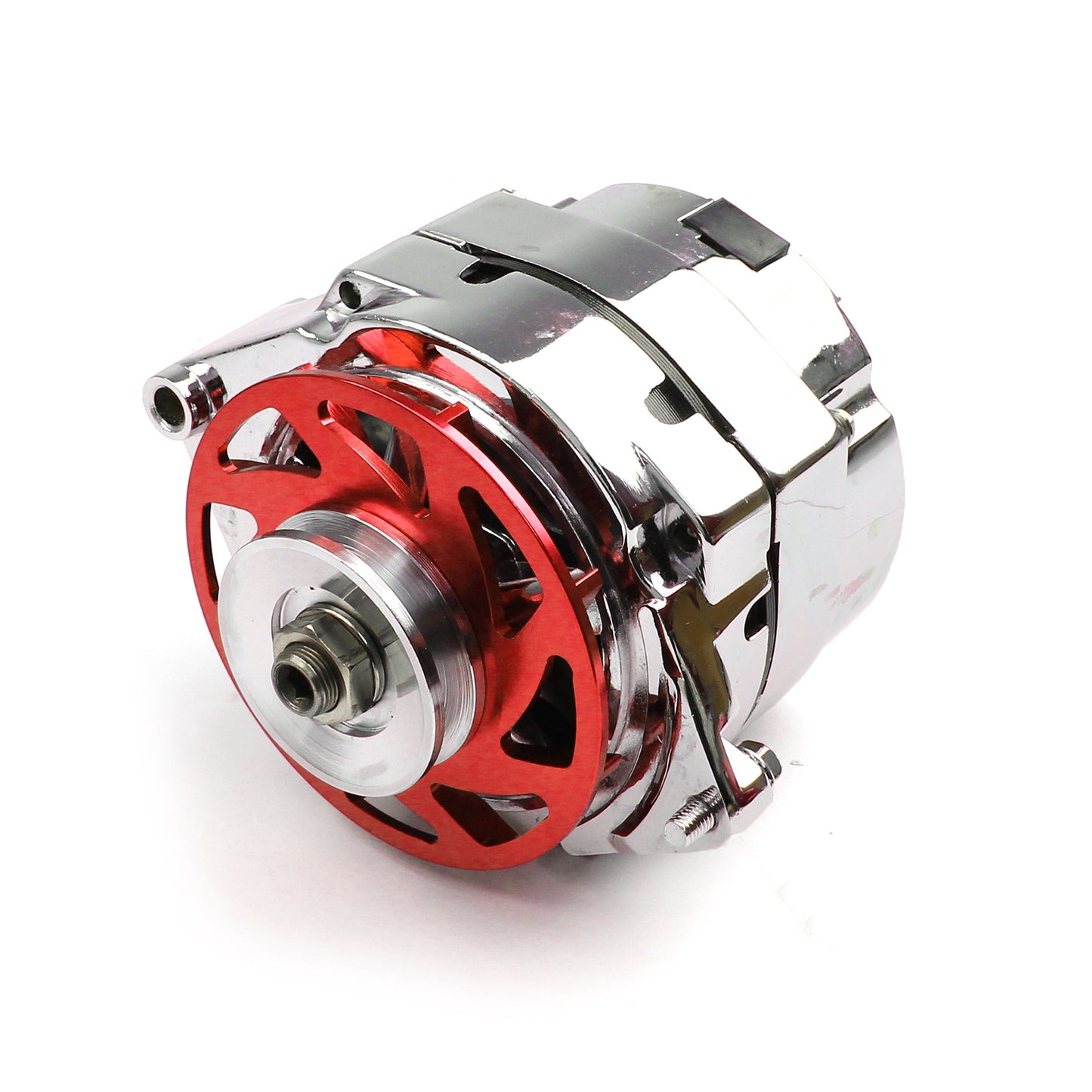 Speedmaster PCE360.1021 GM 100 Amp 1 Wire Internal Regulator High Output Alternator W/ Billet Fan Red