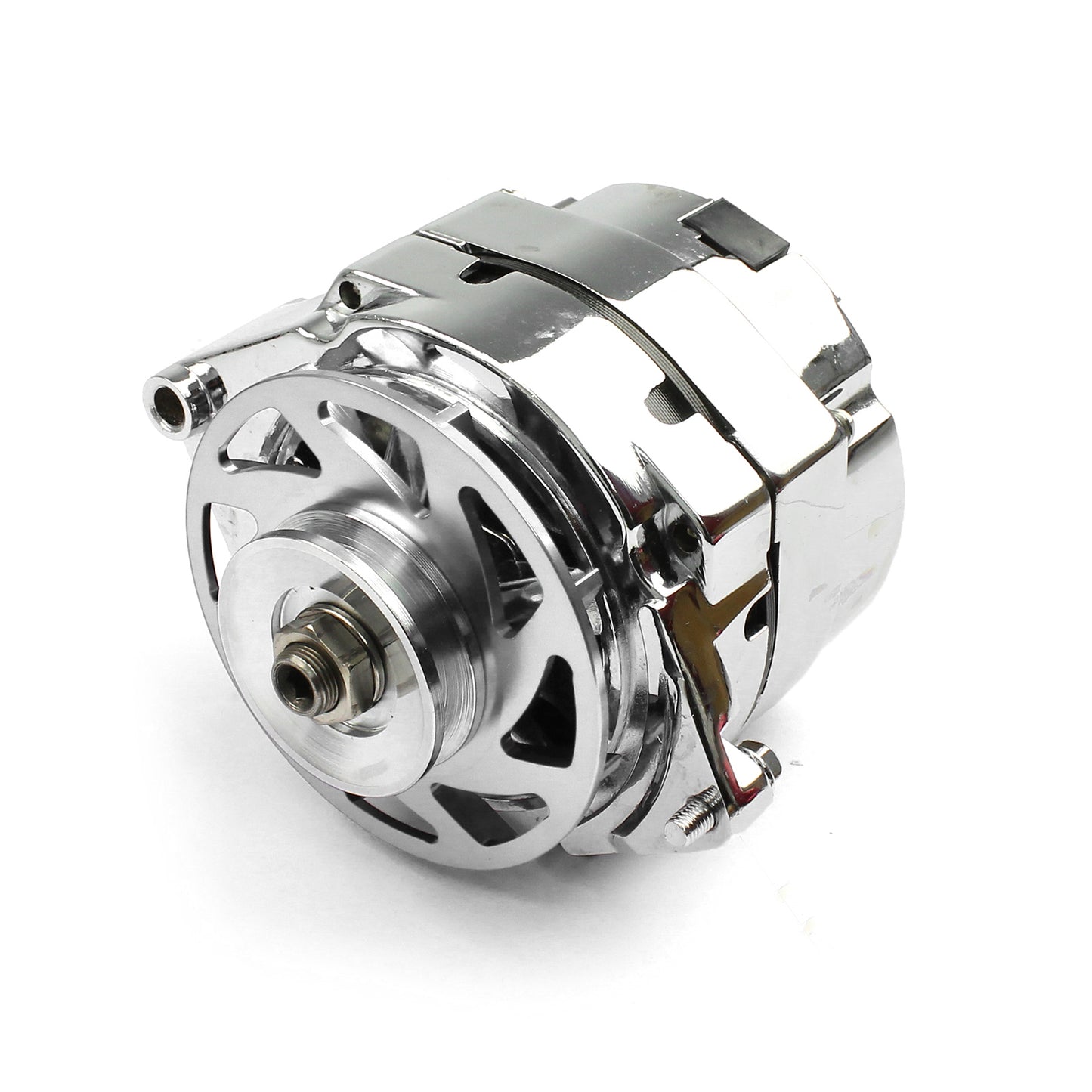Speedmaster PCE360.1022 GM 100 Amp 1 Wire Internal Regulator High Output Alternator W/ Billet Fan Silver