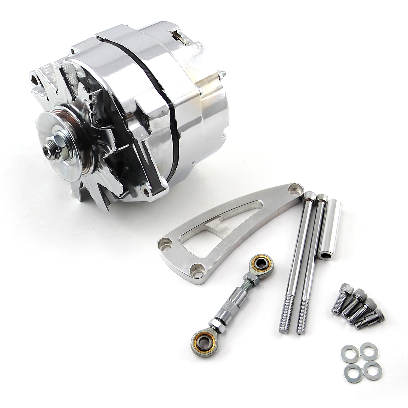 Speedmaster PCE360.1109 Fits Chevy BBC 454 100 Amp 1 Wire Alternator & LWP Aluminum Bracket Kit Polished