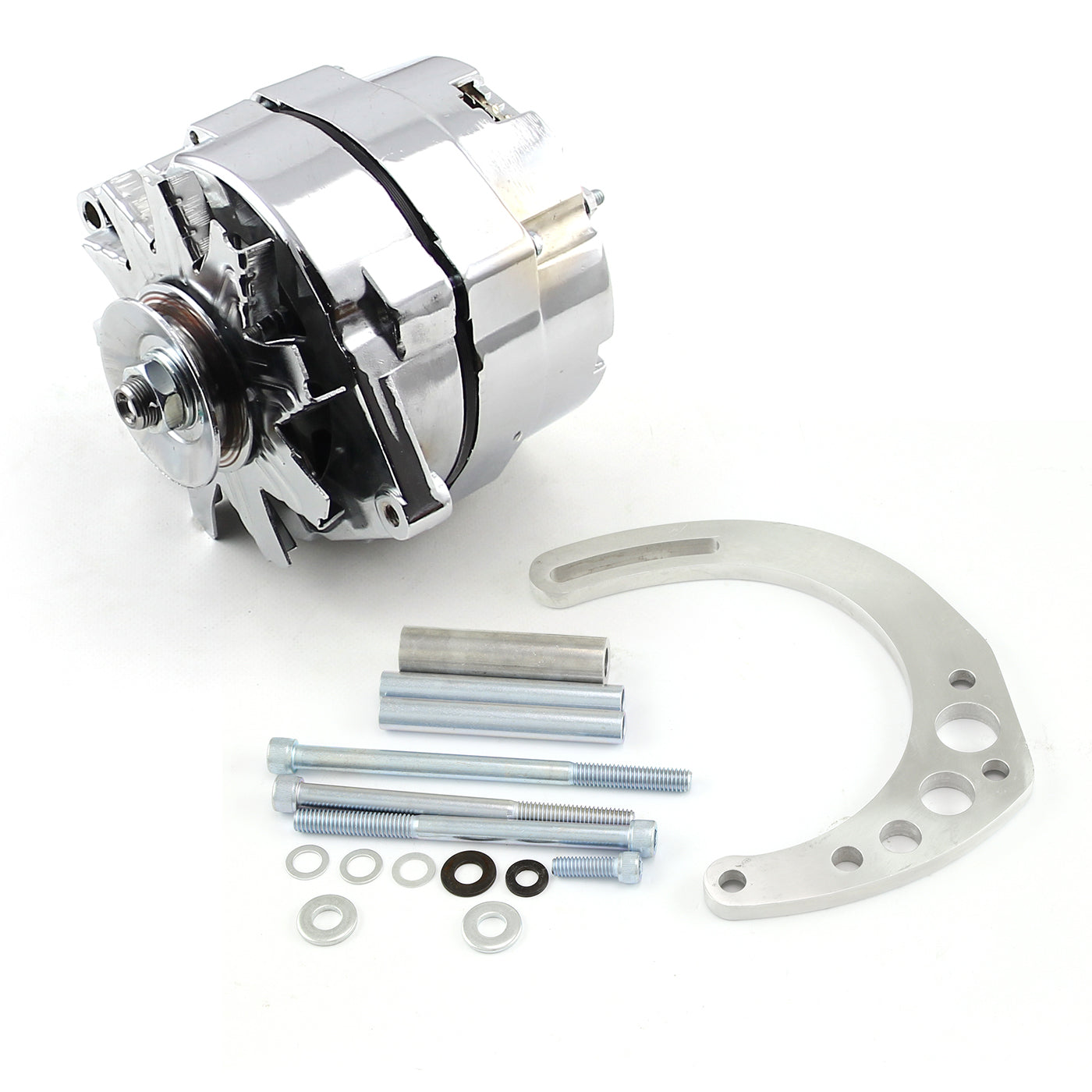 Speedmaster PCE360.1106 Fits Chevy SBC 350 100 Amp 3 Wire Alternator & Low Mount Electric Pump Bracket Kit