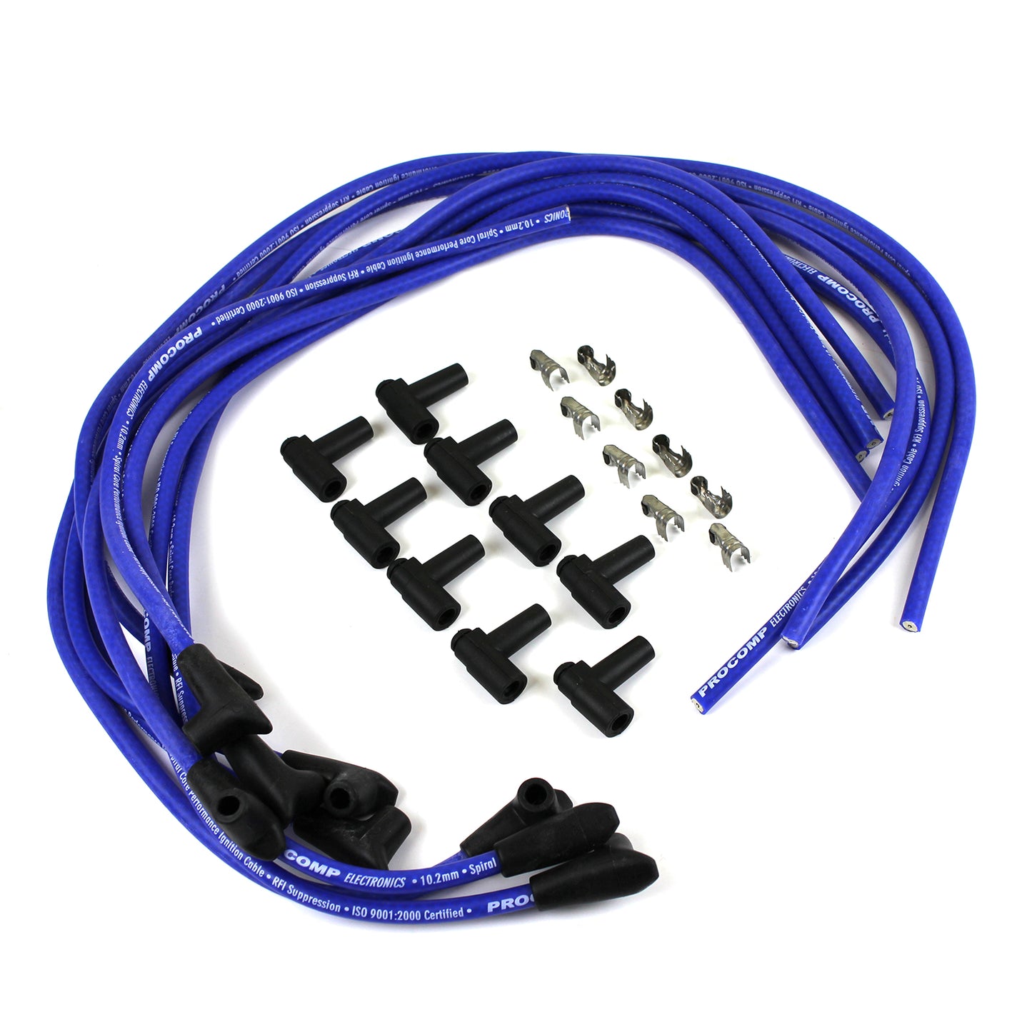 Speedmaster PCE390.1014 90 Deg To 90 Deg Non Terminated Under Covers Male Blue Spark Plug Wires Fits Chevy