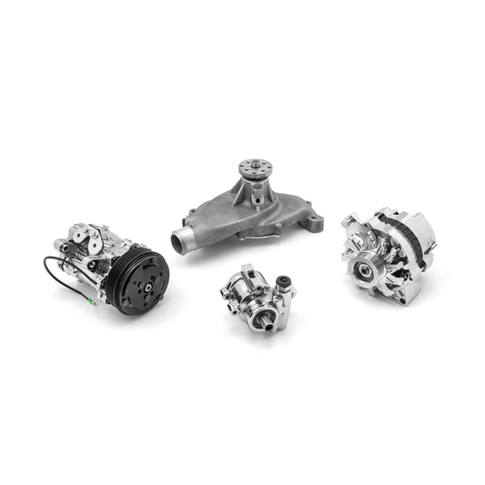 Speedmaster PCE415.1024 Fits Chevy BBC 454 Aluminum Serpentine Complete Engine Pulley & Components Kit