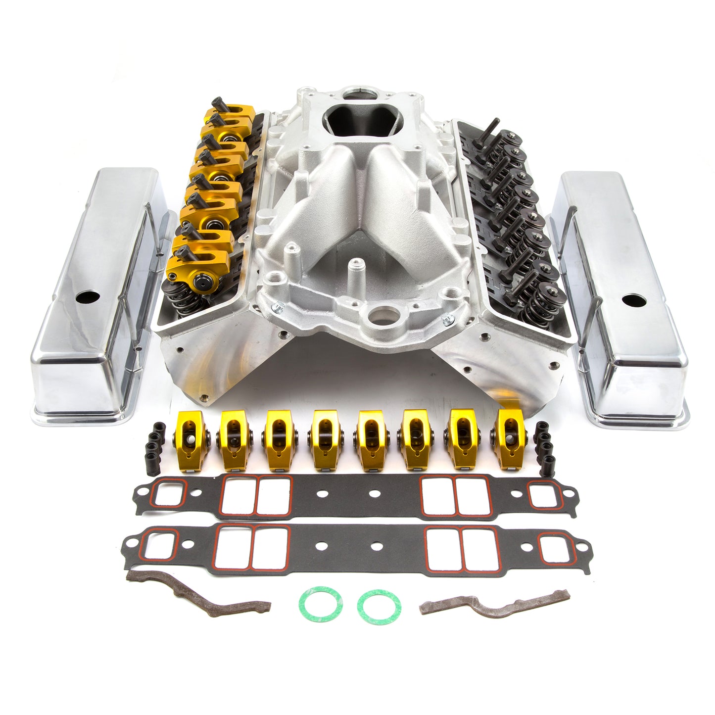Speedmaster PCE435.1009 Fits Chevy SBC 350 Angle Plug Solid Roller CNC Cylinder Head Top End Engine Combo Kit