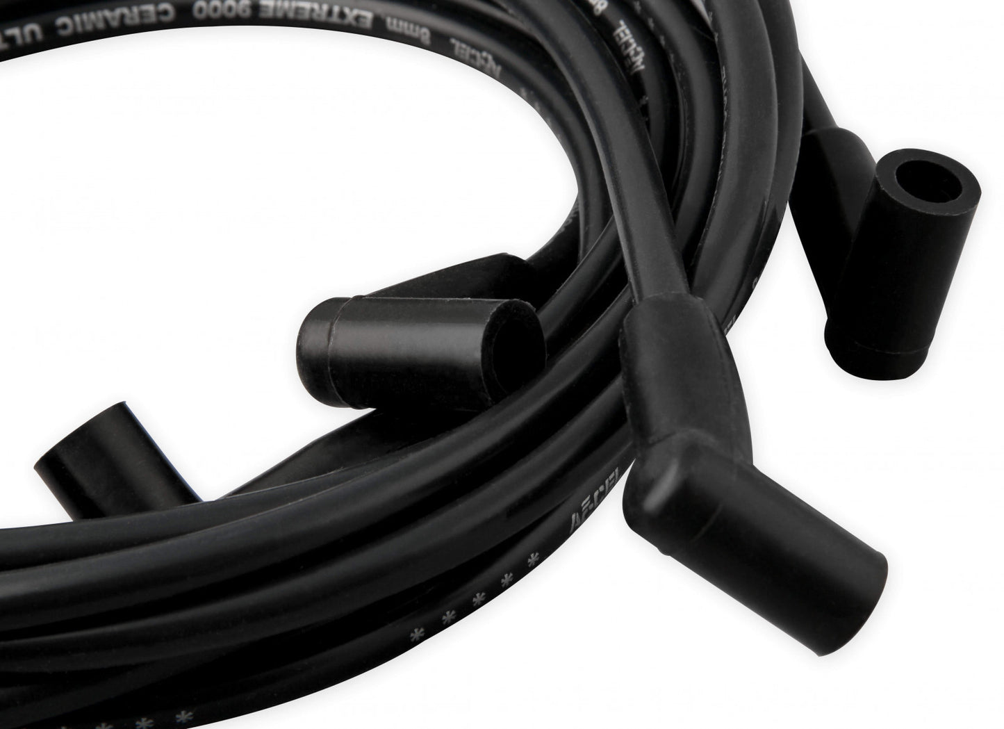 ACCEL Spark Plug Wire Set - Chevy Small Block with HEI 75-86 Wires Under Valve Cover-Black 9018CK