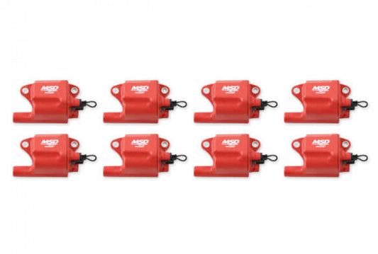 MSD Ignition Coil - Pro Power Series - GM LS2/LS7 Engines - Red - 8-Pack '82878