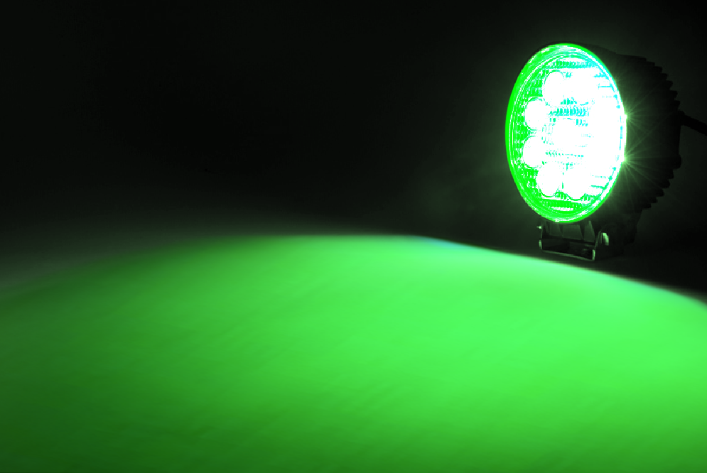 Quake LED - QFR069 - 4 Inch Work Light 27 Watt Green Spot Fracture Series