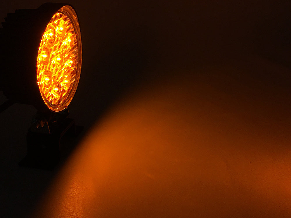 Quake LED - QFR495 - 4 Inch Work Light 27 Watt Amber Spot Fracture Series