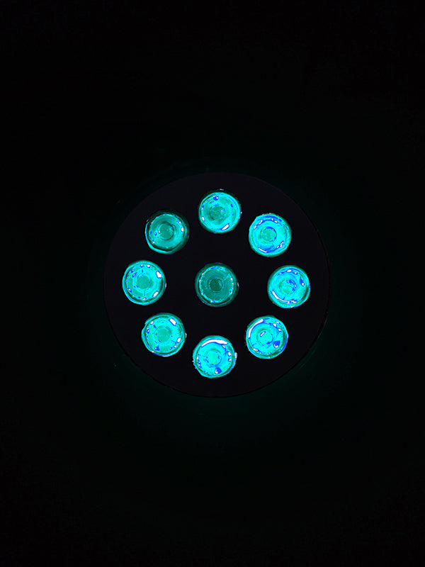 Quake LED - QFR793 - 4 Inch Work Light 27 Watt Spot RGB Accent Fracture Series Quad-Lock/Interlock